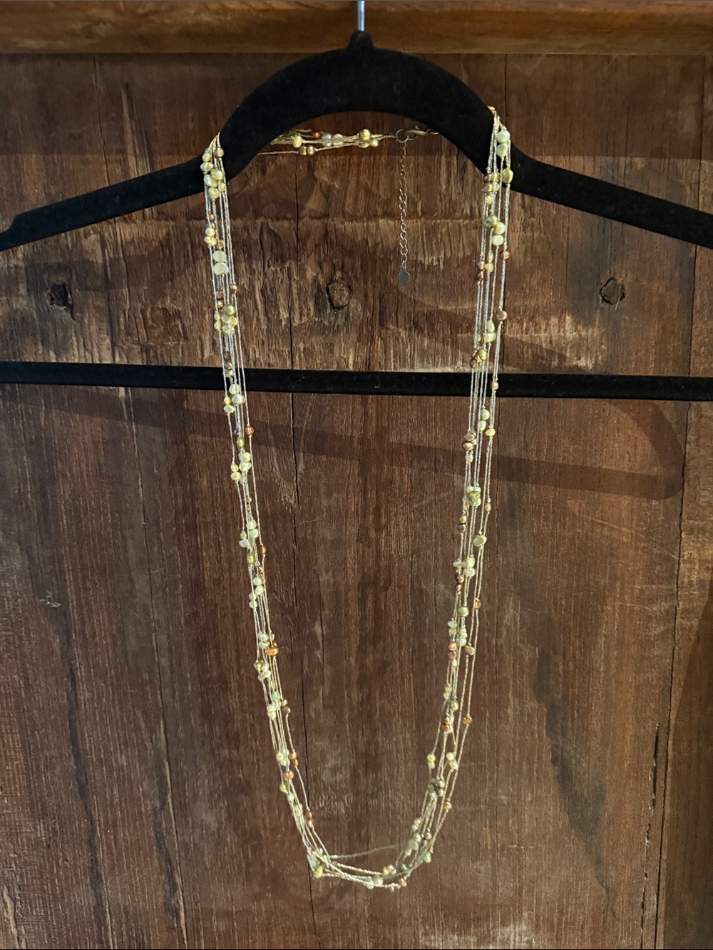 Delicate Multi-Strand Yellow Bead Necklace - Women Jewelry